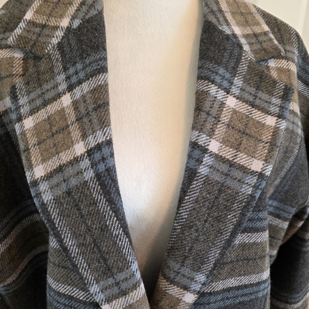 Pendleton Woolen Mills Vintage Plaid Wool Blazer Coat Petite XL - Picture 3 of 12